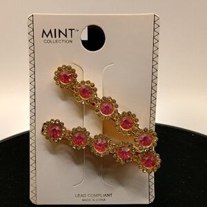 Mint Collection Pink and Gold Hair Clips